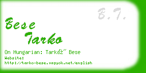 bese tarko business card
